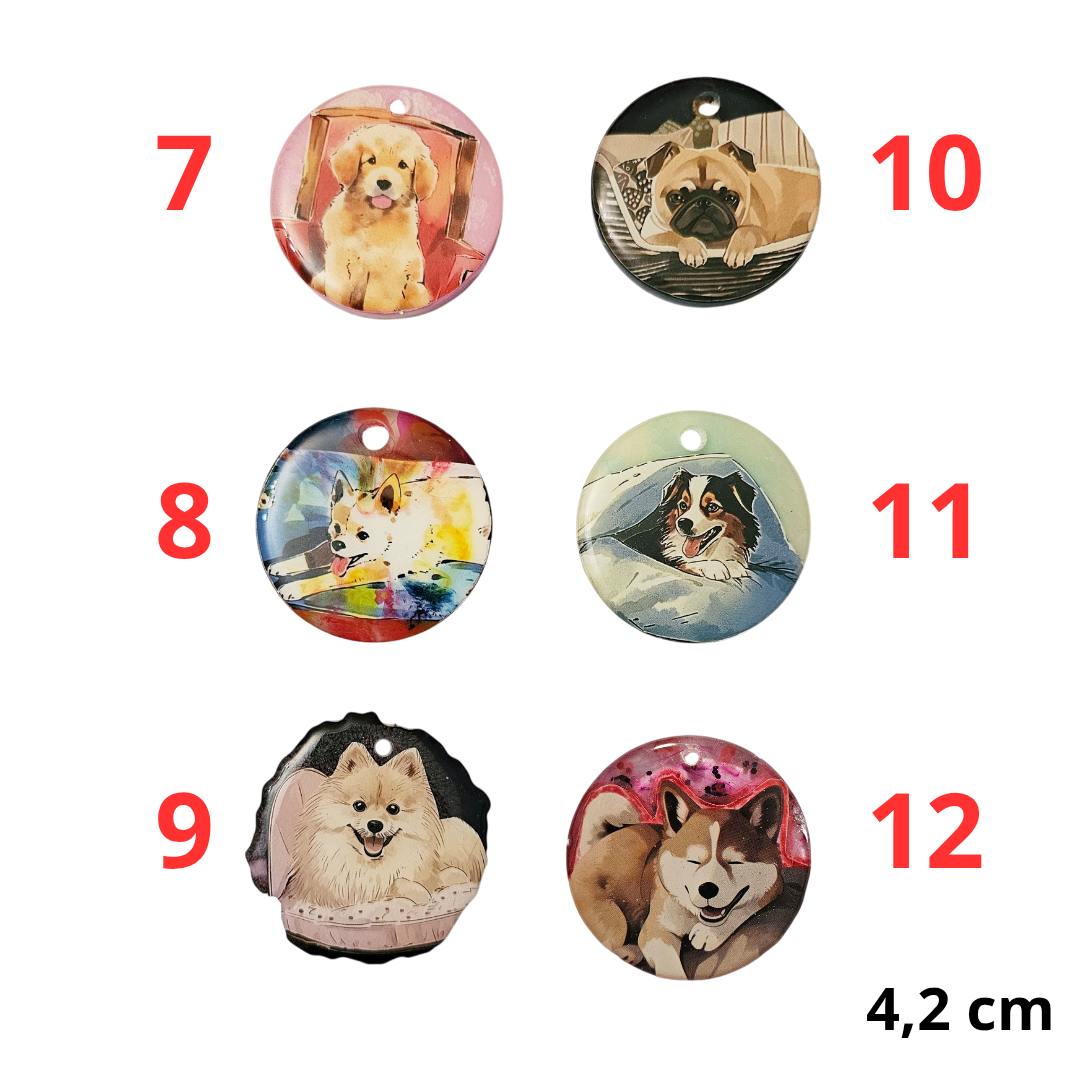 Médaille chien en Résine